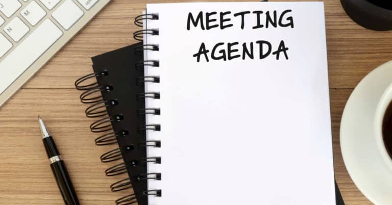 agenda meeting per riunione aziendale