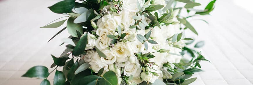 Bouquet sposa bianco e verde